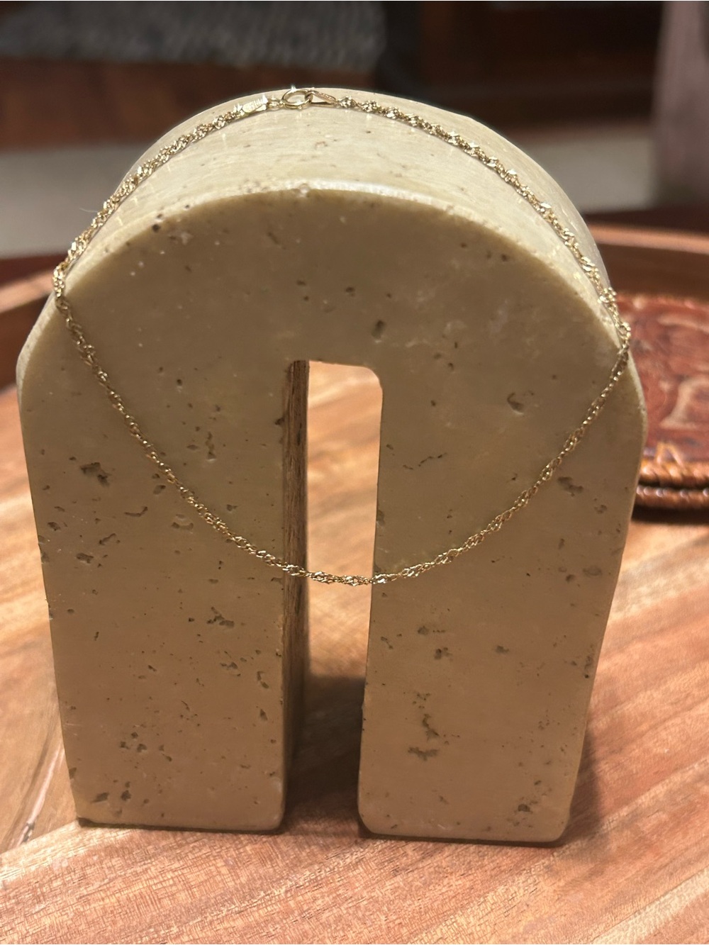 10k yellow gold anklet signed PGDA Italy 10k 10in long 0.64grams